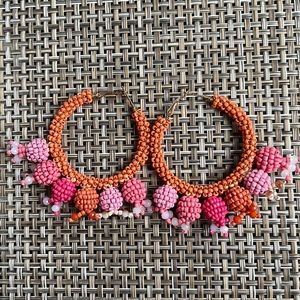 Beaded Hoop Earring